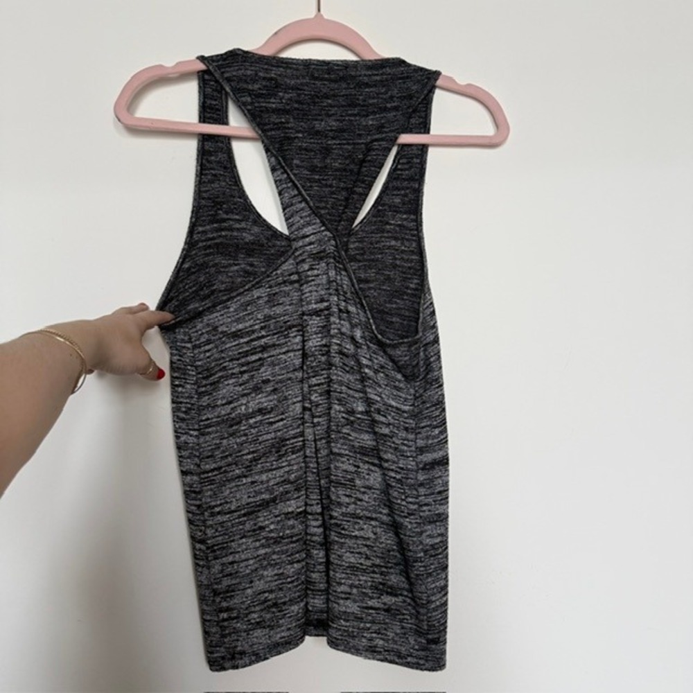 rag & bone Black Heather Twist Back Tank Top Small | Scoop Neck Sleeveless $115 - Picture 8 of 10